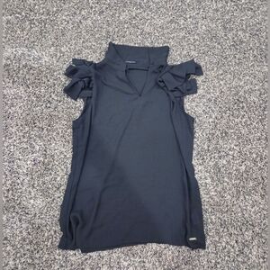 Elegant Black Ruffle Sleeve Top